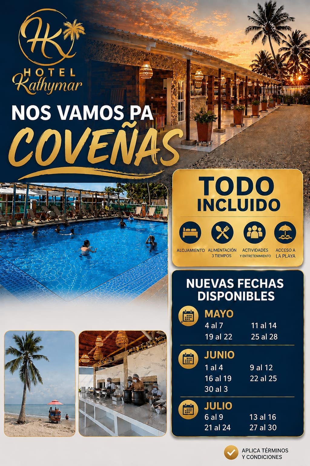 Hotel Kathymar Coveñas Todo Incluido - Piscina y Playa